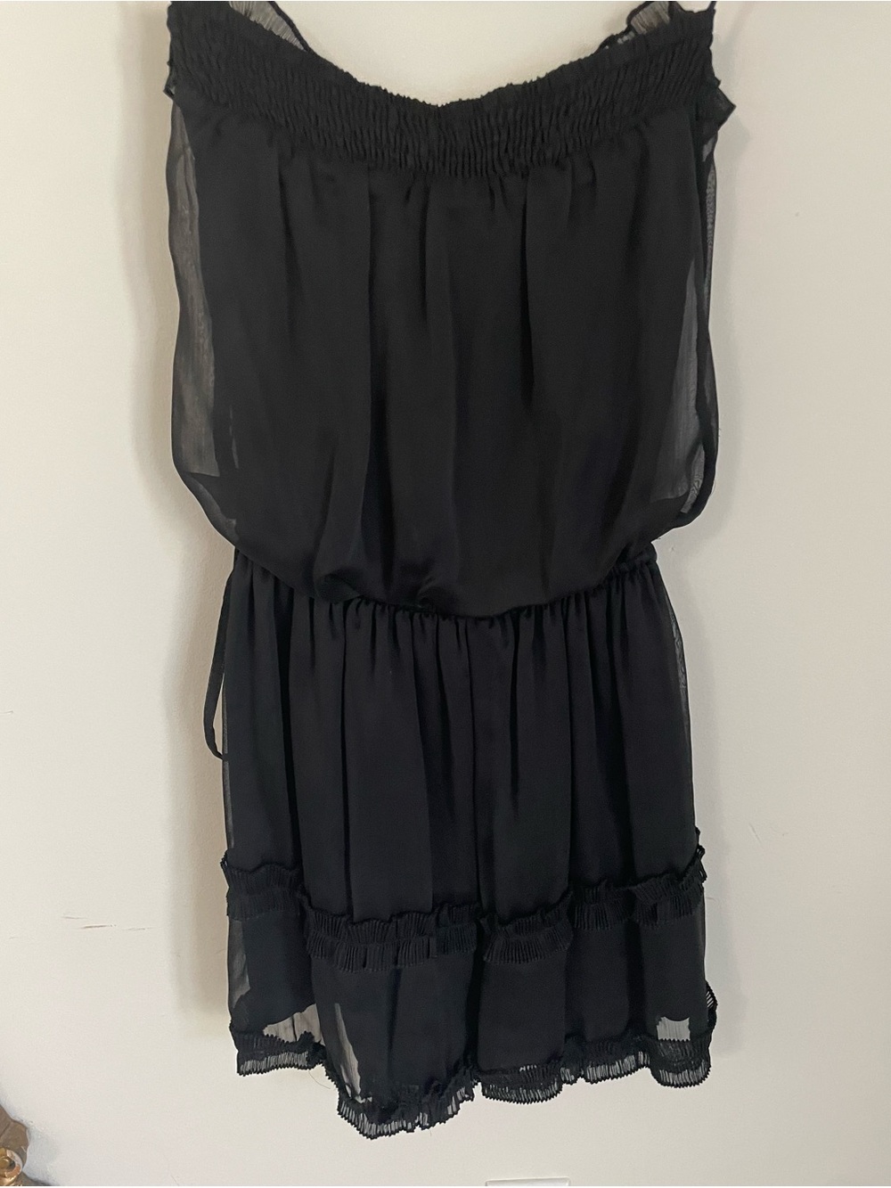 Ya Los Angeles Black Strapless Chiffon Dress